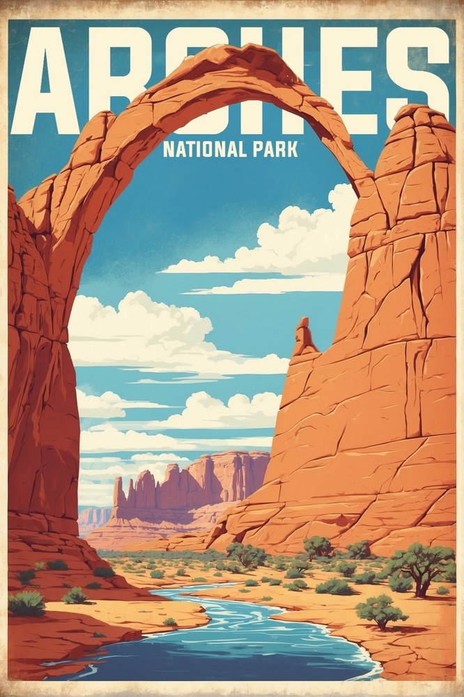 Arches National Park Poster Premium Photo Print Wall Art 4 Sizes