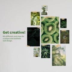 50 pcs Green Wall Collage Kit – Nature-Inspired Green Wall Decor