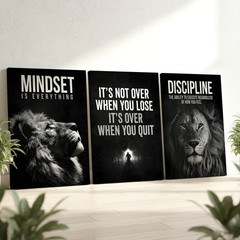 3 Pieces Inspirational Large Wall Art Canvas Set for Living Room Set Of 3