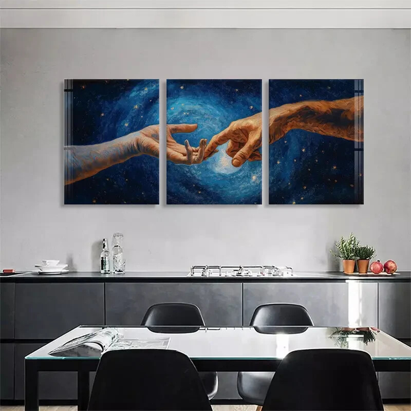 3pcs Vibrant Stars and Swirling Galaxy Perfect Wall Art Canvas Unframed/Framed