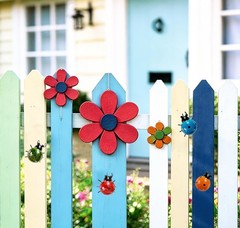 Multicolor Metal Ladybug Outdoor Art Set of 4 – Perfect for Patios and Gardens