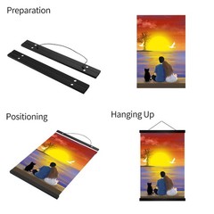 Radezon 12 inch Wide Magnetic Poster Hanger Frame, 12×18 12L» x 0.7W», Black