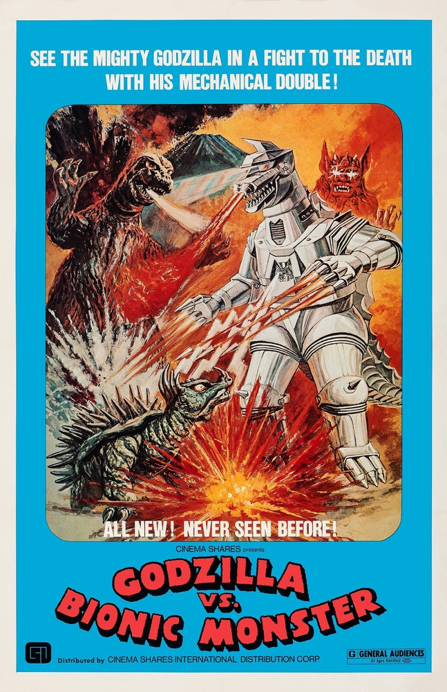 BB1702 Godzilla vs Mechagodzilla By Jun Fukuda 1974 Movie Poster 11×17