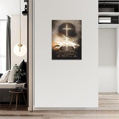 Motivational Jesus Canvas Artwork – Waterproof Religious Painting 12″ x 16″