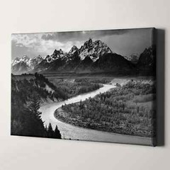 Ansel Adams Tetons & Snake River Grand Teton National Park Canvas Print Wall Art