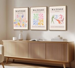 3Pcs Matisse Canvas Wall Art Abstract Botanical Posters Dance Cut-Outs Prints…