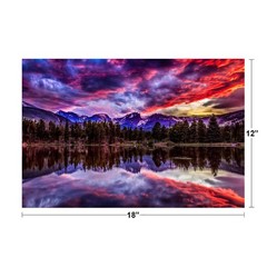 Sunset in Rocky Mountain National Park Photo Art Print Poster 12×18