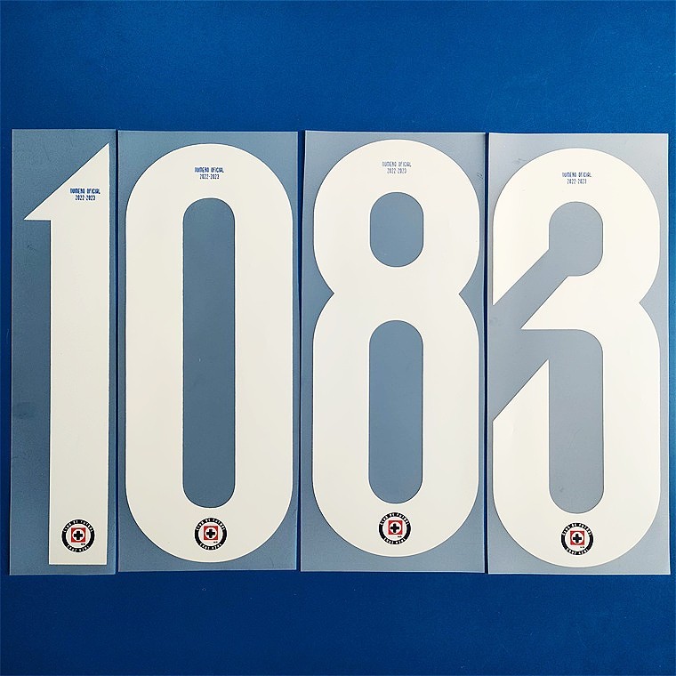 2022-23 Cruz Azul Name Number Personalise Customise Player Size Nameset Print