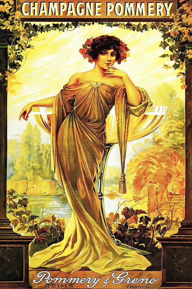 Champagne Pommery Vintage Advertising Art Wall Indoor Room Poster – POSTER 20×30