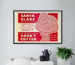 Vintage Santa Cookie Cutter Box POSTER! (up to 24 x 36) – Cooky – Antique – Bake