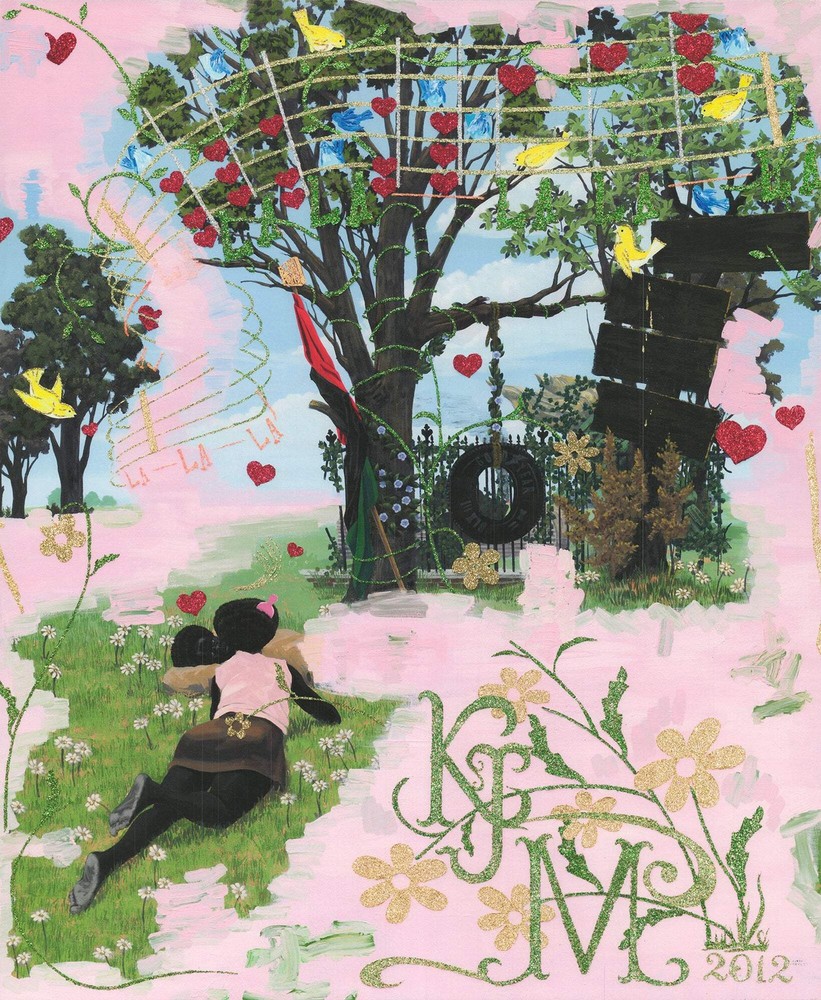 KERRY JAMES MARSHALL Vignettes: Vignette #14 (La La La) 16.75″ x 13.75″ Offset L