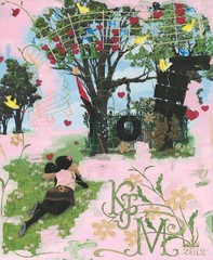 KERRY JAMES MARSHALL Vignettes: Vignette #14 (La La La) 16.75″ x 13.75″ Offset L