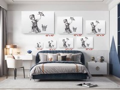 Banksy Game Changers Healthcare Workers – Canvas Ready To Hang Home Decor