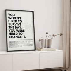 Remember Who You Are Wall Art, Bold Motivational Quote Poster