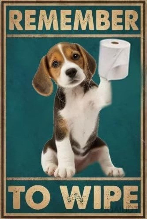 Pzecaru Shiba Inu Bathroom Painting Tin Metal Signs Canvas Wall Art Living Room