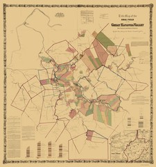 Historic State Map – West Virginia Kanawha Valley – Colton 1867 – Vintage Wall
