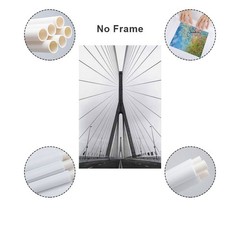 Art Poster Bridge Bathroom Unframed Indoor Canvas Artwork 12×18 Inch 1-Piece