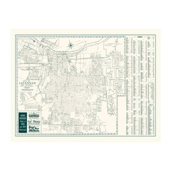 Old Map of Savannah, GA 1956 – Vintage Savannah Georgia Art