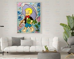Alec Monopoly Money Rain Art Print | Mounted Canvas | Framed Canvas | Acrylic