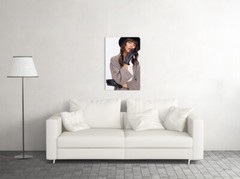 Women Modeling Hat And Gloves Fashion Print Wall Art Home Decor – POSTER 20×30