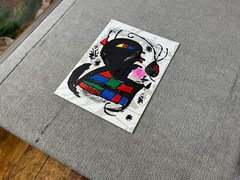 JOAN MIRO Litografia original V 13″ x 9.75″ Lithograph 1975 Surrealism Multicolo