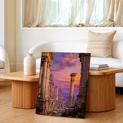 Wall Art Ancient Roman Ruins Sunset Landscape Canvas Print Classical Columns