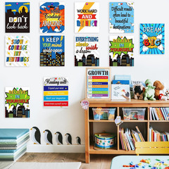 12Pcs Super Theme Hero Inspirational Quote Posters Hero Theme Classroom Decorati