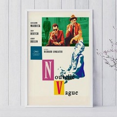 Nouvelle Vague Movie Poster French New Wave Aesthetic Retro Unframed Paper 24×36