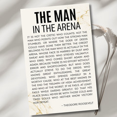 The Man in the Arena Motivational Unframed Poster 11×17 Print Office Home Decor