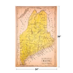 Map of Maine 1852 Vintage Cool Wall Decor Art Print Poster 24×36