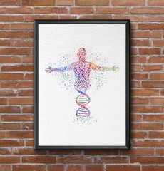 Dignovel Studios DNA Human Particle Medical Education Science Art Print