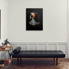 Black Women Canvas Wall Art Framed Artwork Prints Posters Painting Wall Decor…