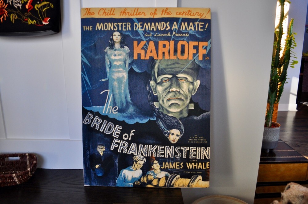 WESCO Bride Of Frankenstein Movie Poster : 28x20x2″