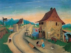 Bregenz Ach Bridge Art Print Rudolf Wacker 1926 Austrian New Objectivity