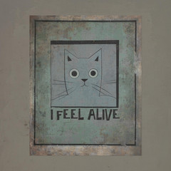 Vintage Schrodinger’s Cat Wall Art, Quantum Physics Science Math Teacher Decor