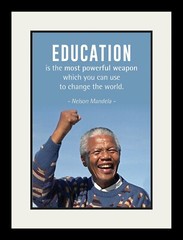 Nelson Mandela Quote | Motivational Poster Print Picture or Framed Wall Art