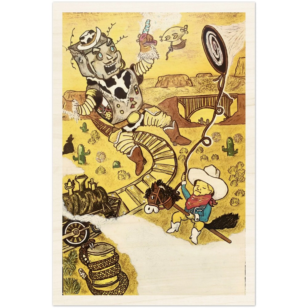 Wood Print, Magic Lasso – Natural Birch Wall Art