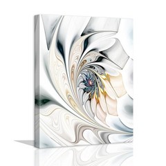 Bathroom Decor Wall Art – Modern Abstract Canvas Art Wall Decor Silver Decora…