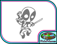 Deadpool Marvel A Vinyl Sticker Laptop Car Bike Wall Poster Art Window Movie