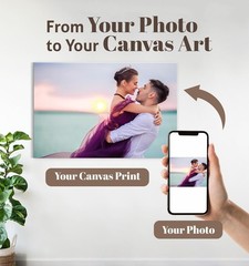 Custom Honeymoon Photo Canvas Wall Art Personalized Couple Vacation Keepsake