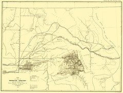 Historic State Map – Washington Territory East Cascade Mountains – Bien 1862 –