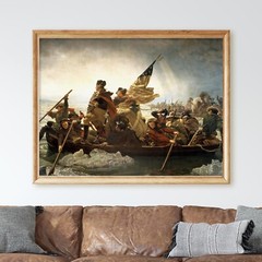 Washington Crossing the Delaware Painting America History Wall Art Poster Print