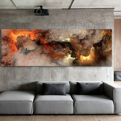 Modern Nordic Canvas Wall Art Abstract Mural for Living Room Study 40x120cm