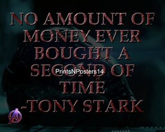 Avengers 16×20 Photo/Poster print Inspirational Quote No Amount of Money #1