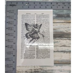 Fairy Dictionary Art Prints Vintage Upcycled Book Page Decor Whimsical Set of 2