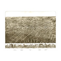 Old Map of Adrian, MI 1866 – Vintage Adrian Michigan Art