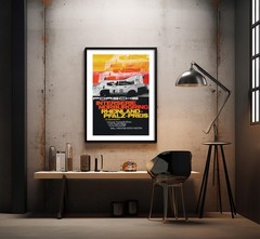 Vintage Porsche 917 Nurburgring Poster 1972 Race Car Wall Art Canvas Decor