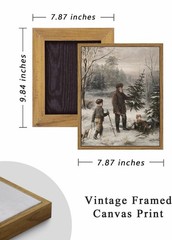 ARPEOTCY Vintage Framed Canvas Wall Art, 8×10 Inch