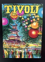 original Tivoli Gardens Copenhagen 24×33 Denmark Travel Poster Stockmarr