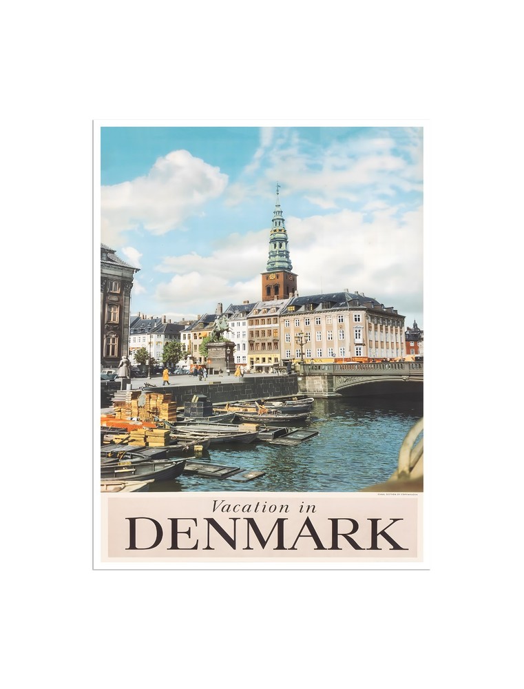 Denmark Travel Poster Copenhagen Art Print 12×16″ H1918